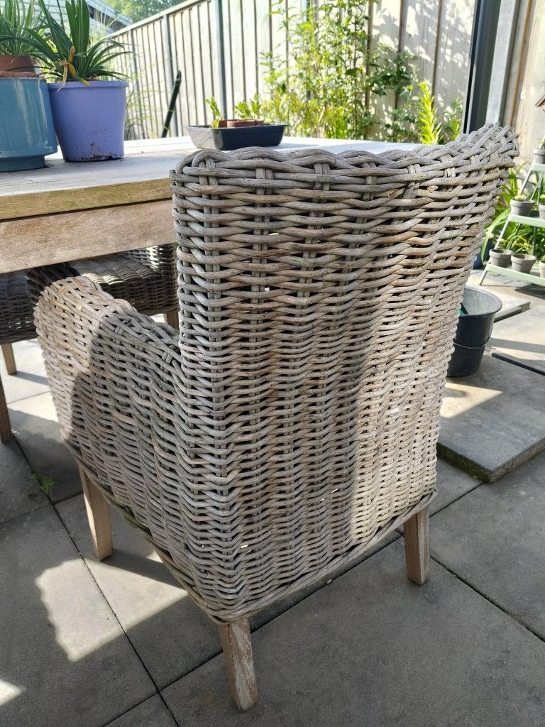 4 x tuinstoel rotan riet - Gratis af te halen, Ophalen, Gebruikt, Rotan