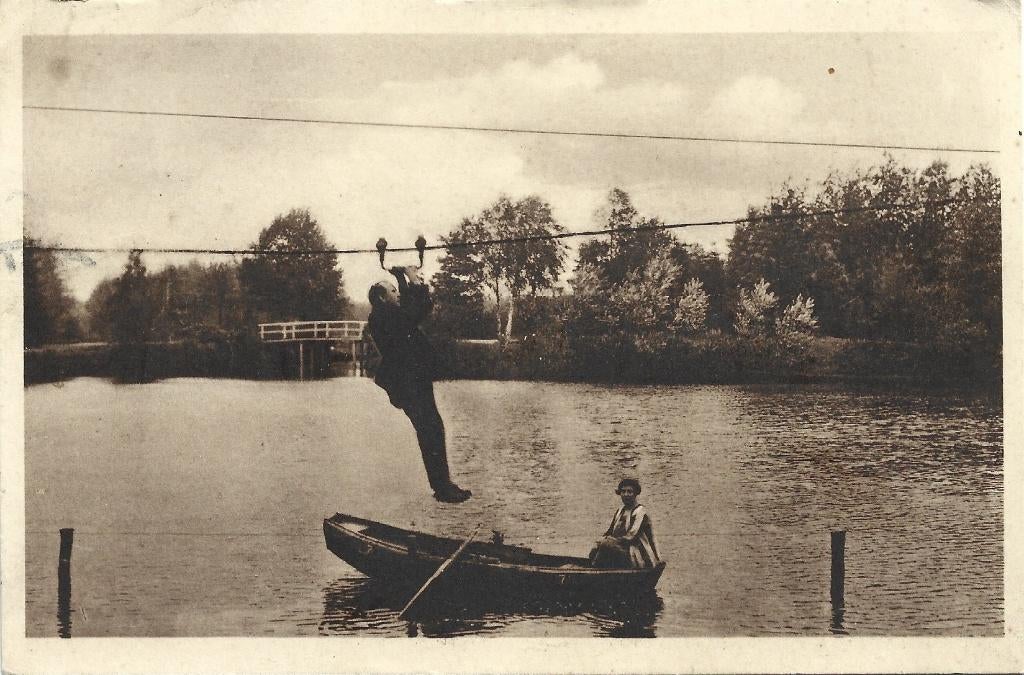 Hengelo;  Café-Restaurant-Pension Theehuis De Waarbeek, Verzenden, 1920 tot 1940, Gelopen, Overijssel