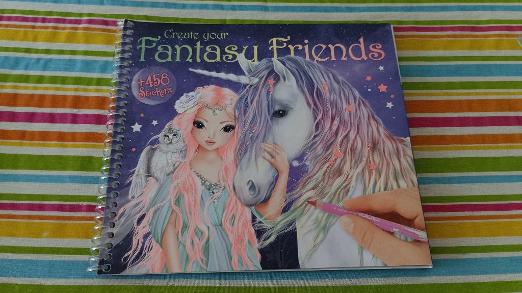 Tekenboek Fantasy Friends Topmodel, Ophalen of Verzenden, Gebruikt, Papier, Schets- of Tekenboek