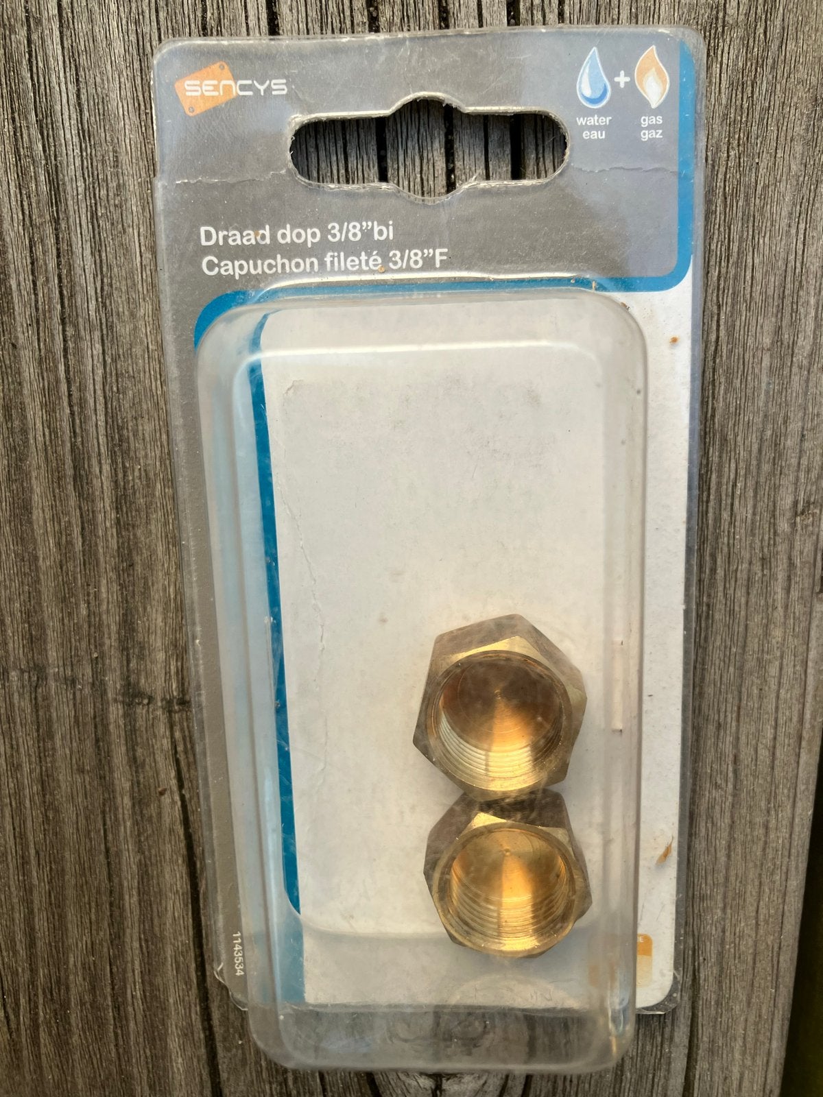 Nieuw - 2x Sencys Draaddop 3/8"bi - Water & Gas, Ophalen, Nieuw, Koper, Overige typen