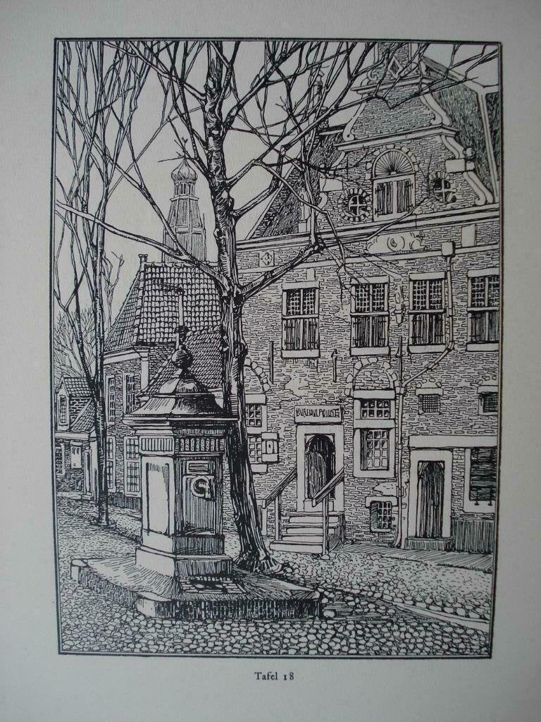 18 / Enkhuizen De Waag voorzijde Gravure 1902, Ophalen of Verzenden