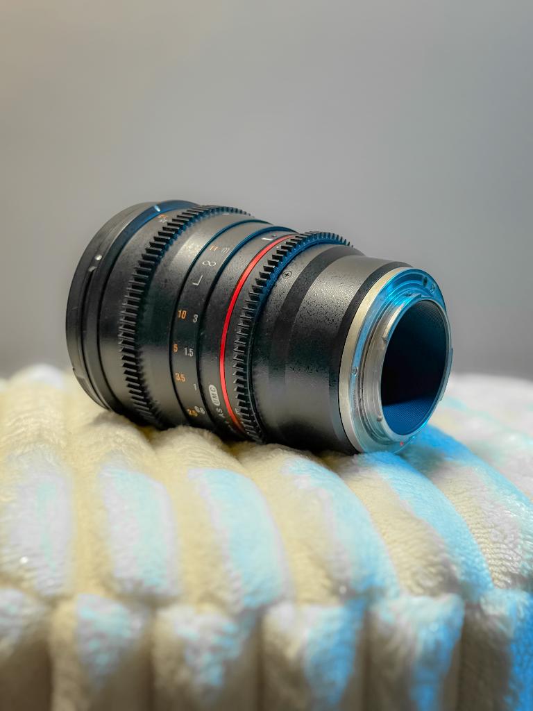 Samyang 50mm T1.5 VDSLR Cine Lens (Sony E-mount), Audio, Tv en Foto, Fotografie | Lenzen en Objectieven, Ophalen, Zo goed als nieuw