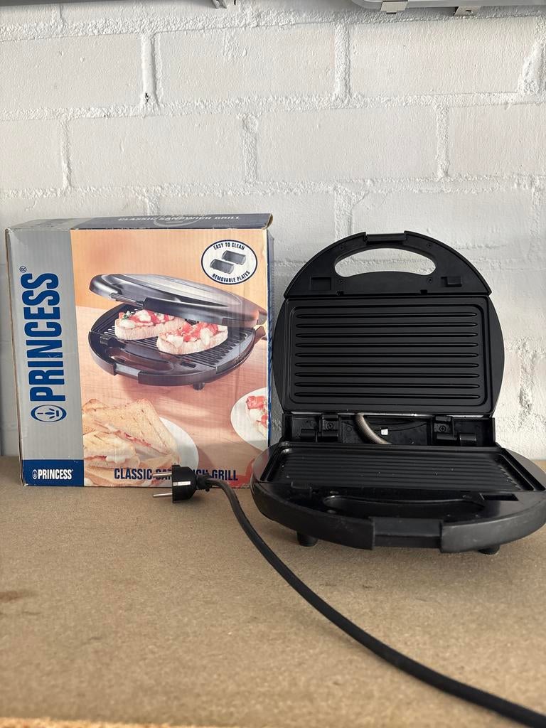Princess Classic Sandwich Grill - Zo goed als nieuw, Ophalen of Verzenden, Uitneembare platen, Zo goed als nieuw