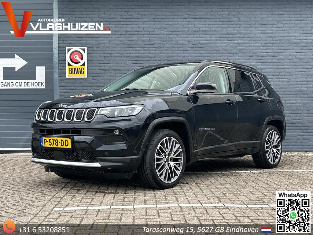 Jeep Compass 4xe 190 Plug-in Hybrid Electric Limited Lease E, Auto's, Jeep, Automaat, Leder en Stof, Zwart, Vierwielaandrijving