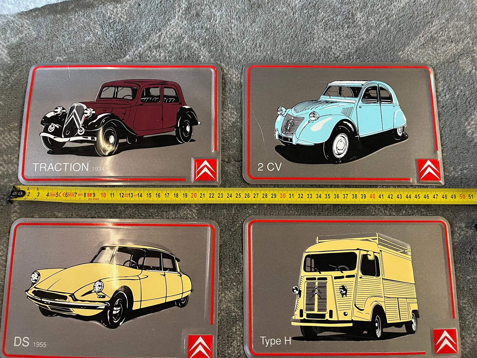 4 metalen reclame bordjes “Citroën”, Ophalen of Verzenden, Zo goed als nieuw, Reclamebord