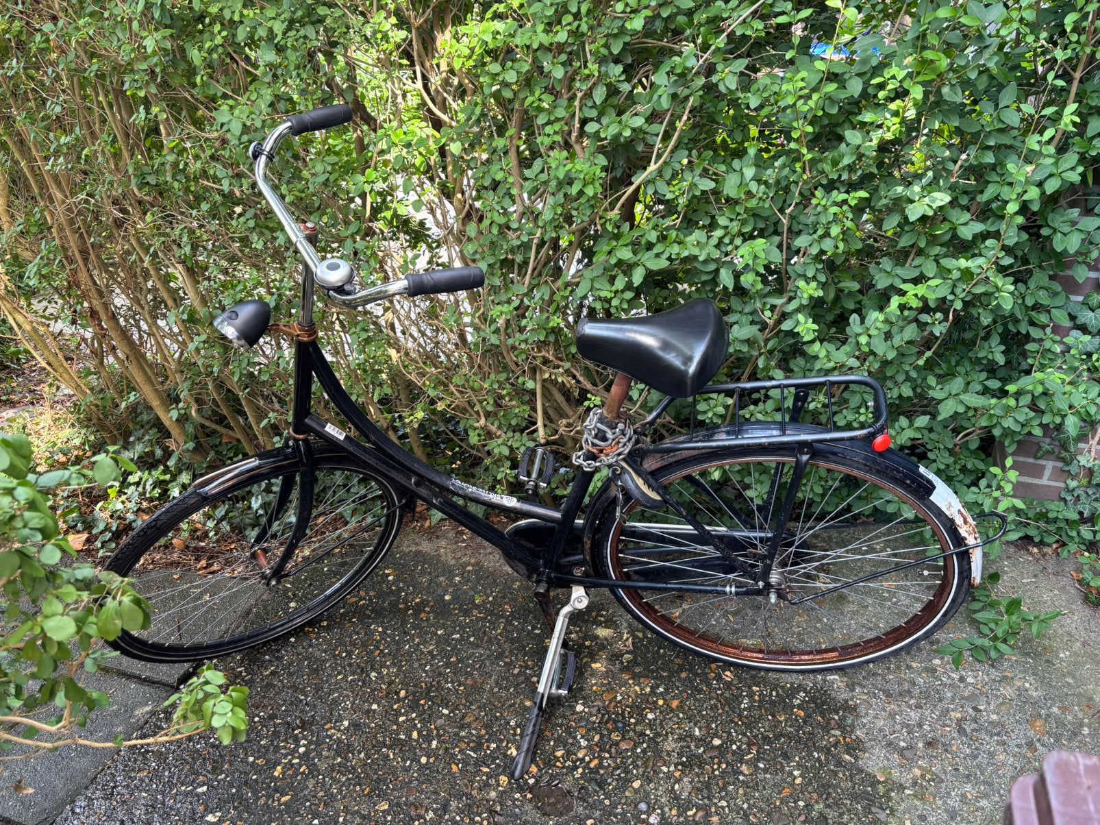 Omafiets (opknapper), Ophalen, Gebruikt, Terugtraprem