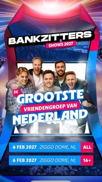 Bankzitters tickets 5 feb 2027 (16+) | PER STUK, Tickets en Kaartjes, Evenementen en Festivals, Twee personen