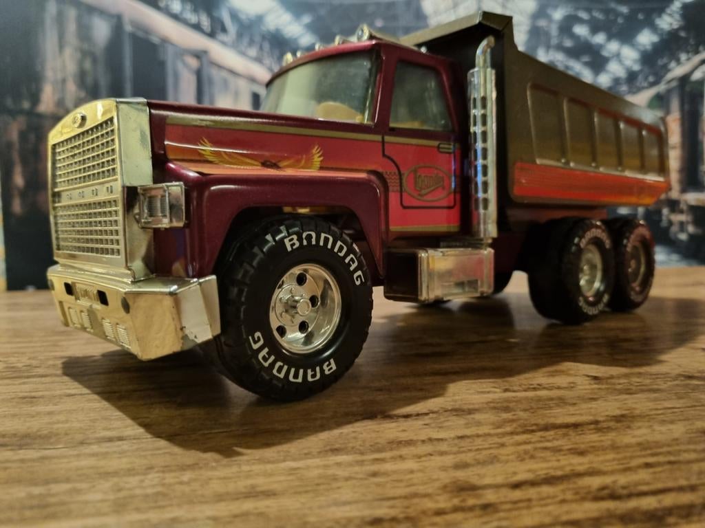 Vintage Bandag Kipper Vrachtwagen Speelgoedmodel, Overige merken, Groter dan 1:32, Ophalen of Verzenden, Zo goed als nieuw