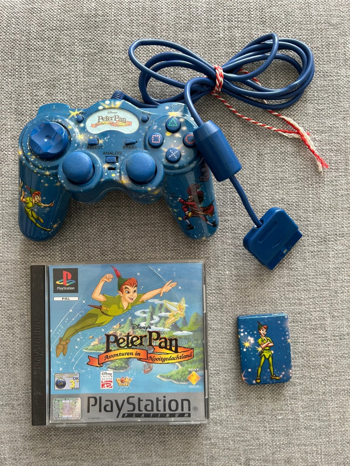 Peter Pan Platinum Controller & Memory Card / Playstation 1, Avontuur en Actie, 1 speler, Ophalen of Verzenden, Zo goed als nieuw