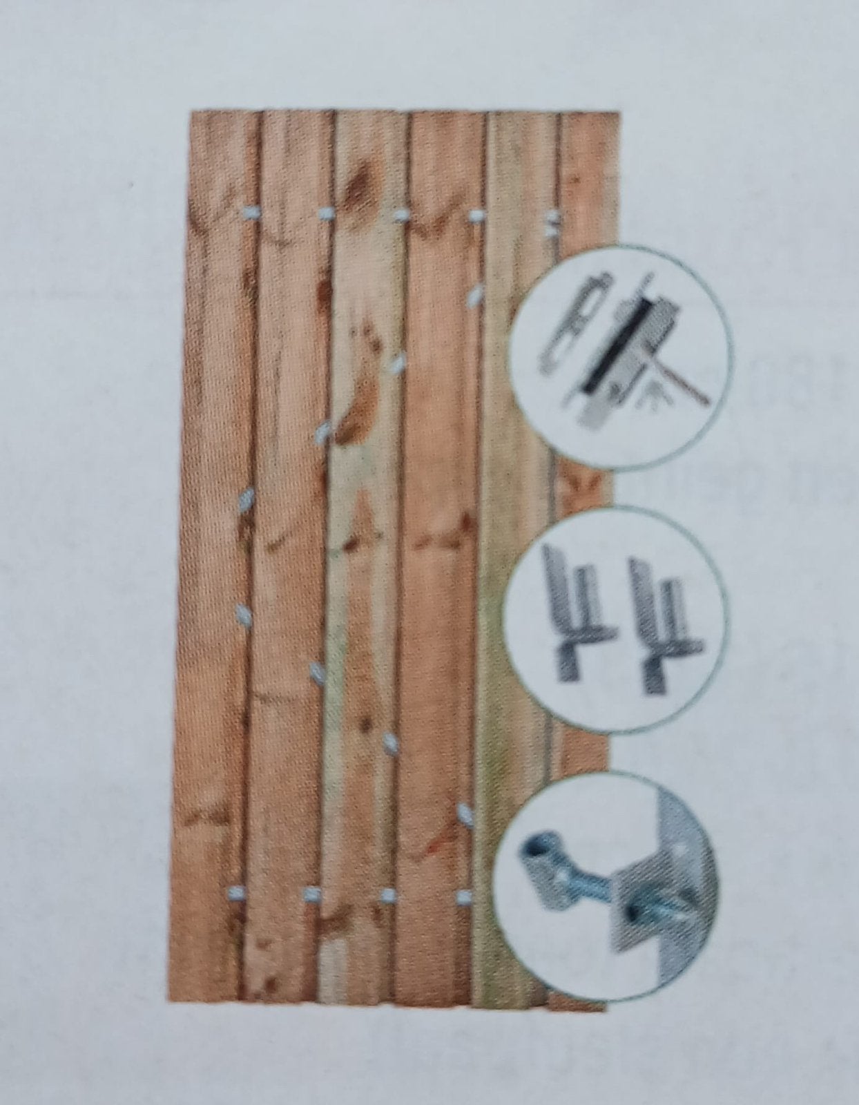 Poort met ijzeren frame en slot, 1 m breed en 1.95 m hoog, Ophalen, Nieuw, 150 tot 200 cm, Hout