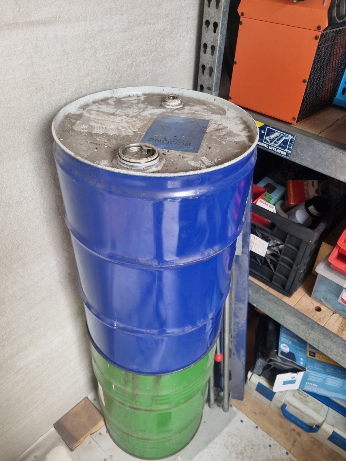 2x Lege vaten 60 liter, schoon en veelzijdig, Ophalen, Gebruikt