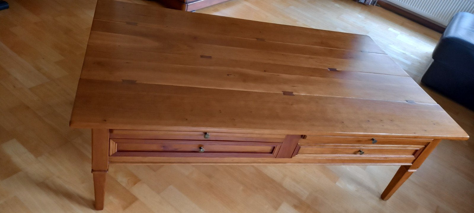 massief kersenhouten schuitema salontafel, Gebruikt, 100 tot 150 cm, Kersenhout, 50 tot 100 cm