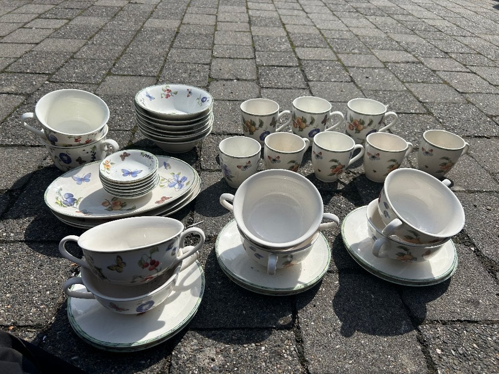 Janneke Brinkman Servies Fruit en Flowers, Huis en Inrichting, Keuken | Servies, Ophalen, Zo goed als nieuw, Porselein, Overige stijlen