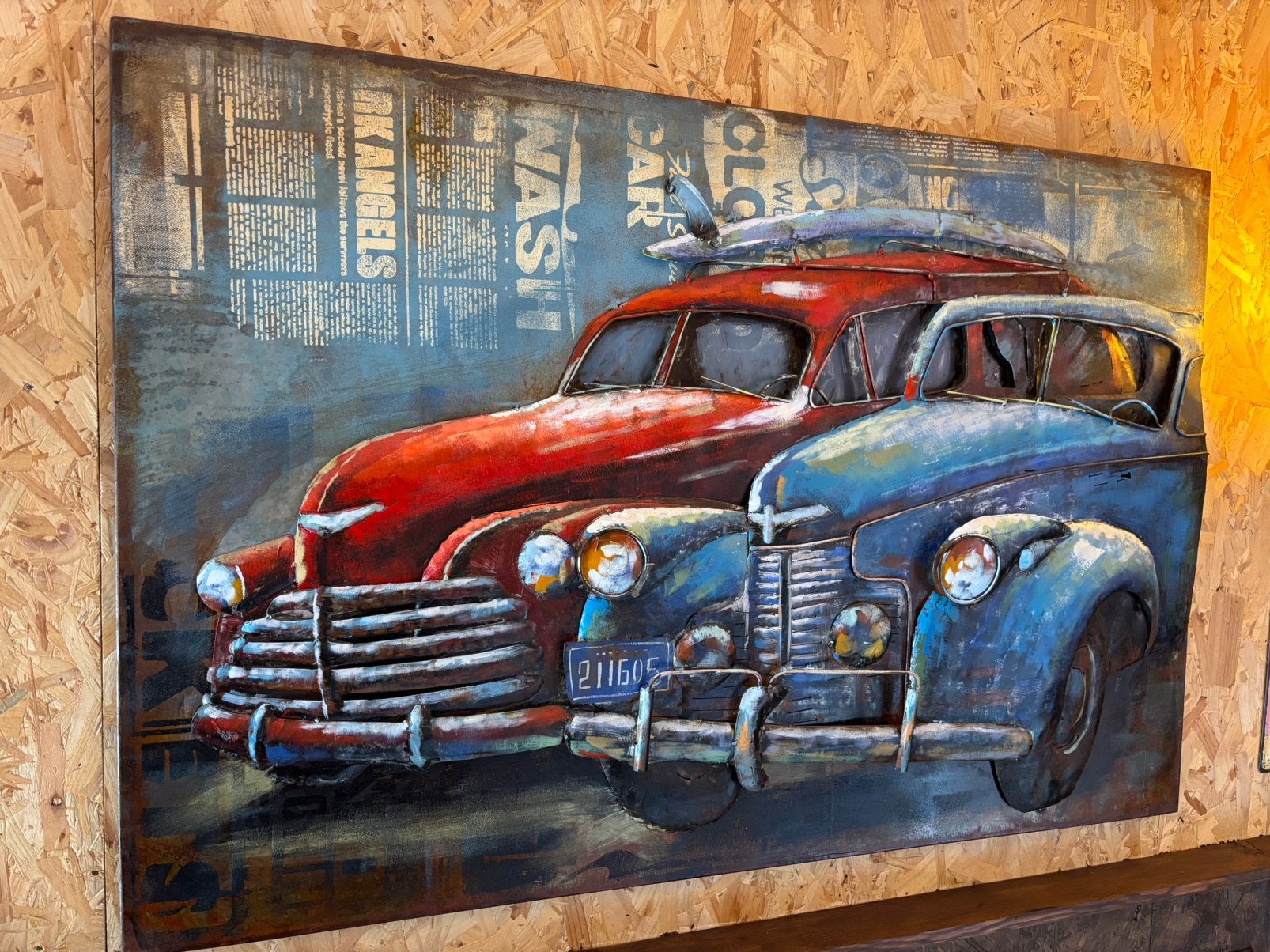 3D Metalen wandschilderij, Ophalen