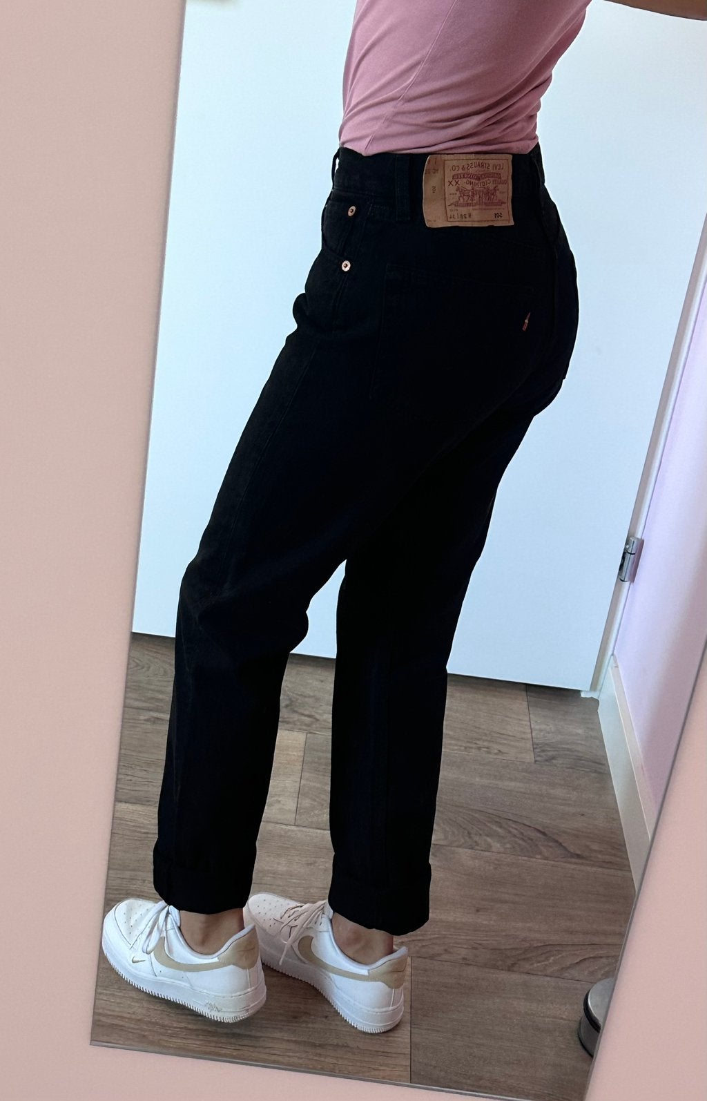 Vintage jeans Levis 501 made in USA W28/L34 (XS/34), Ophalen of Verzenden, Zo goed als nieuw, Zwart, W27 (confectie 34) of kleiner