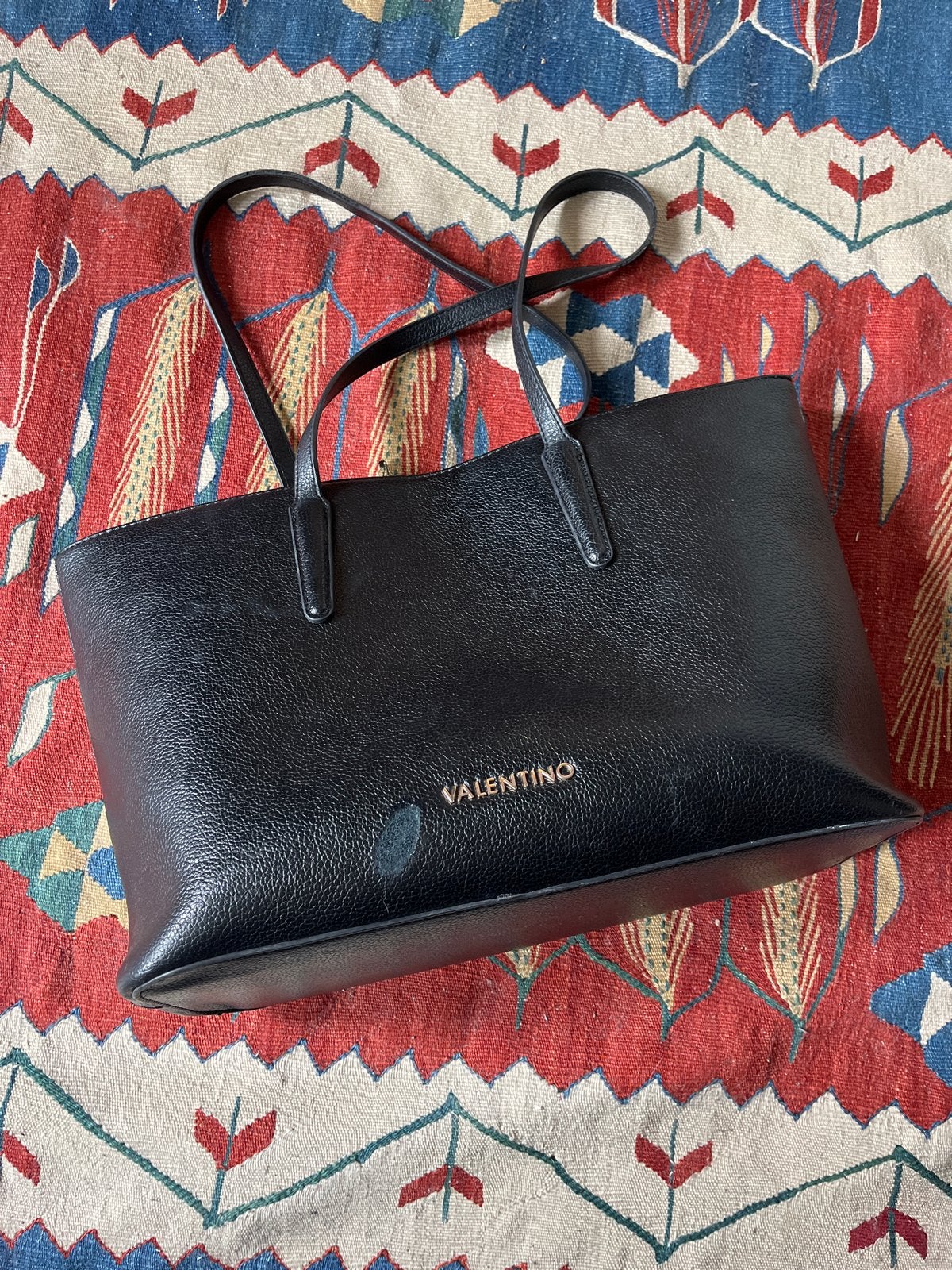 Valentino tas - Zwarte shopper, Sieraden, Tassen en Uiterlijk, Tassen | Damestassen, Ophalen of Verzenden, Gebruikt, Zwart, Shopper