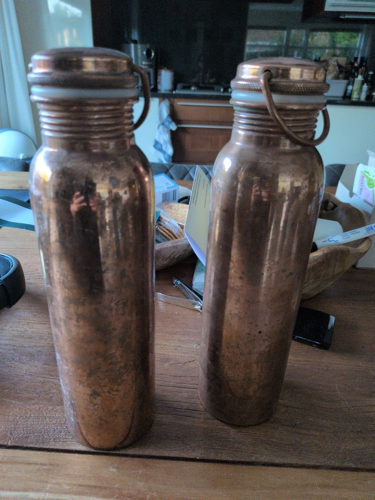 koperen waterfles, Ophalen of Verzenden, Gebruikt