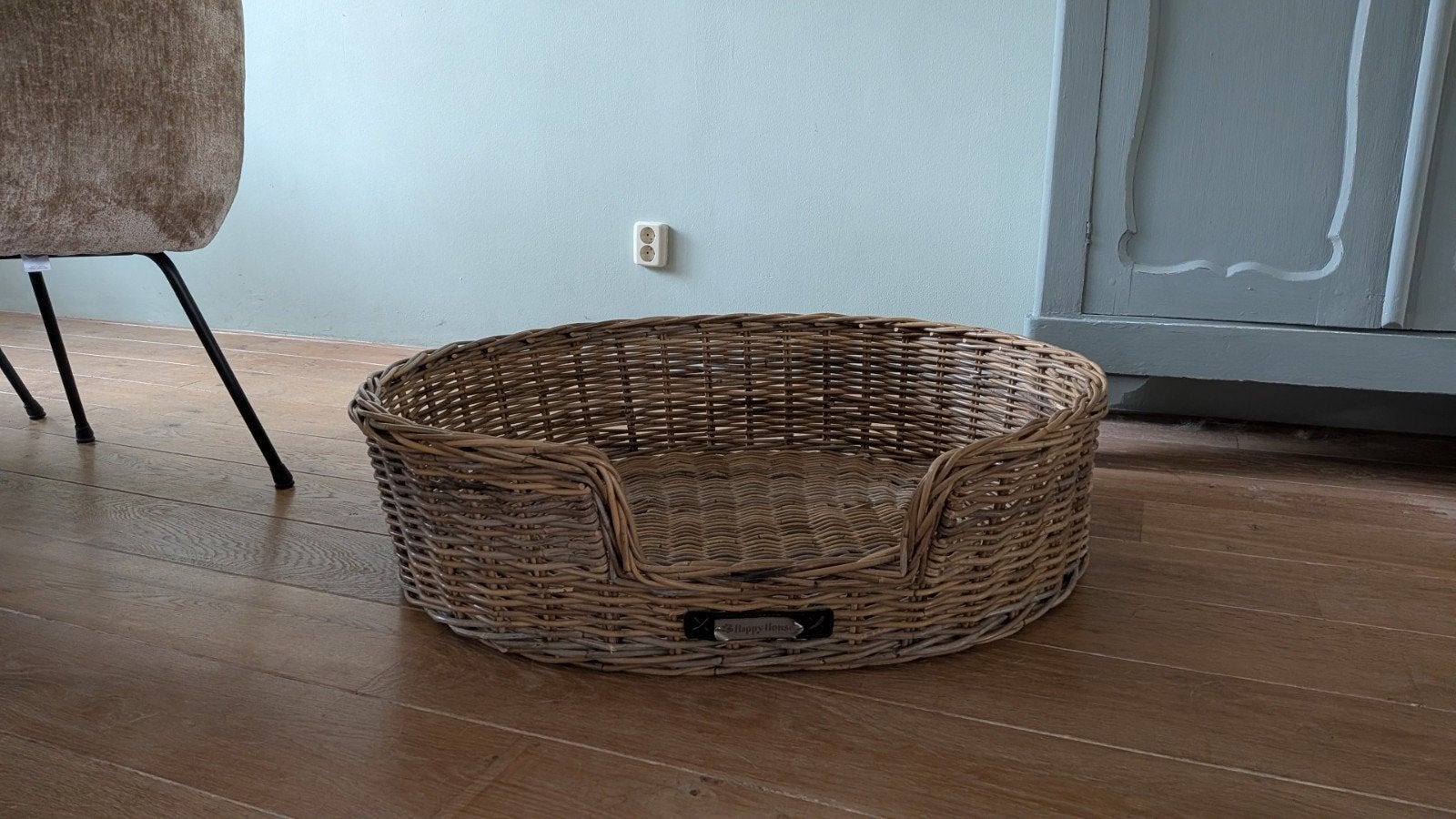 Grote rieten hondenmand 90cm breed, Ophalen, Zo goed als nieuw, Riet
