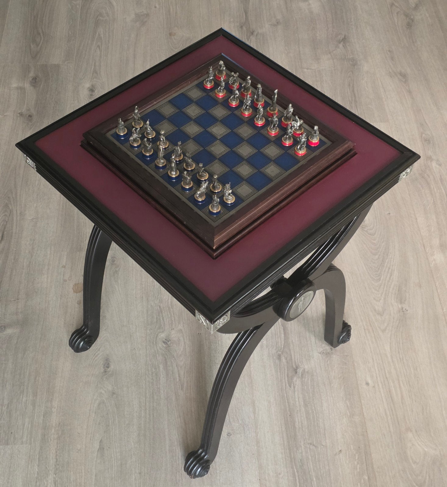 Prachtig Franklin Mint Schaaktafel 'Slag bij Waterloo', Ophalen, Minder dan 500 stukjes, Gebruikt, Schaken