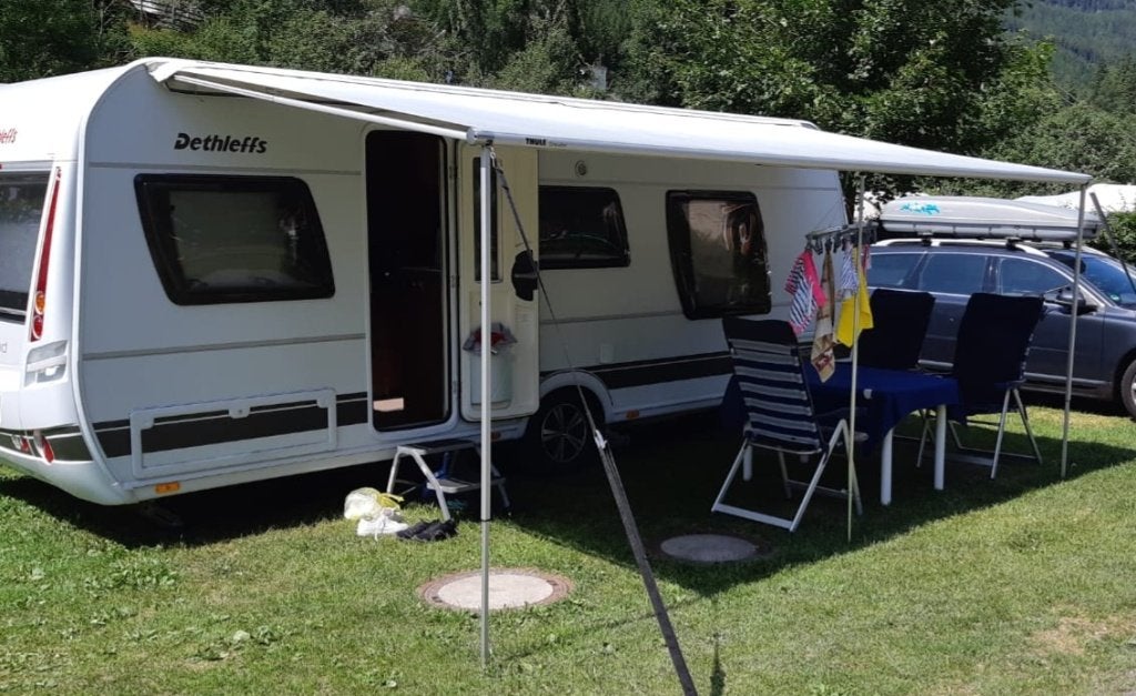 Thule Omnistor 1200 500 Mystic Grey zakluifel, Caravans en Kamperen, Voortenten en Luifels, Ophalen, Gebruikt, PVC, Thule