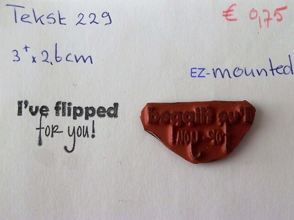 Tekst 229 EZ-mounted stempel, Ophalen of Verzenden, Gebruikt, EZ-mounted stempel
