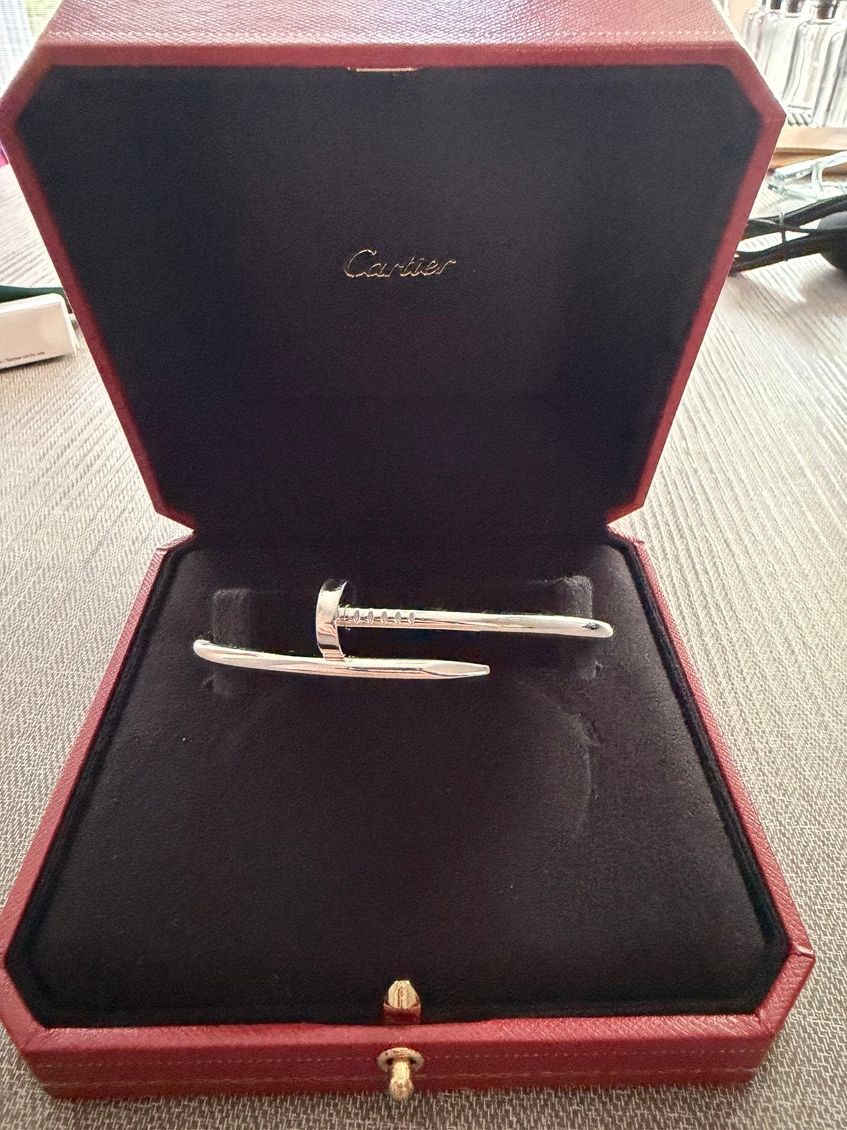 Cartier Juste un Clou Classic 18K Witgoud Maat 19, Sieraden, Tassen en Uiterlijk, Armbanden, Verzenden, Zo goed als nieuw, Goud