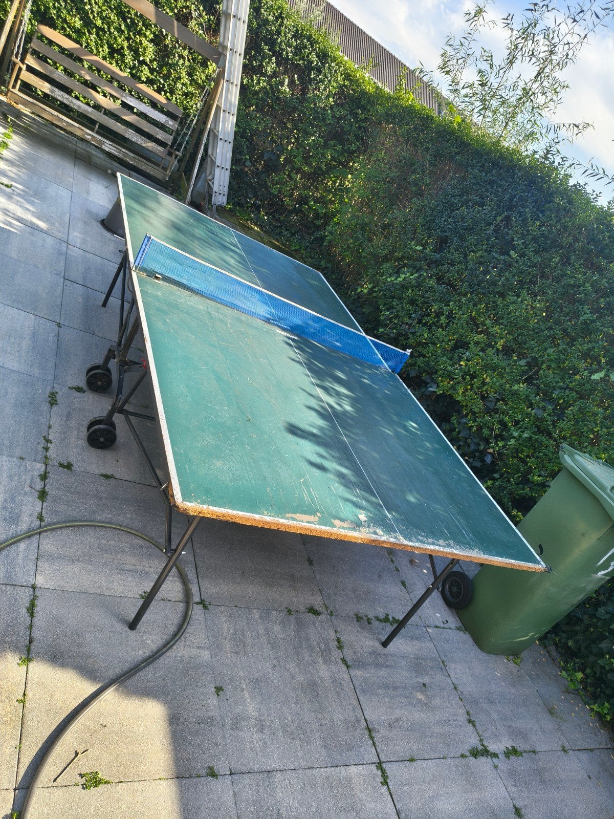 pingpong tafel. tafeltennistafel, Sport en Fitness, Ophalen, Gebruikt, Tafel Indoor, Inklapbaar