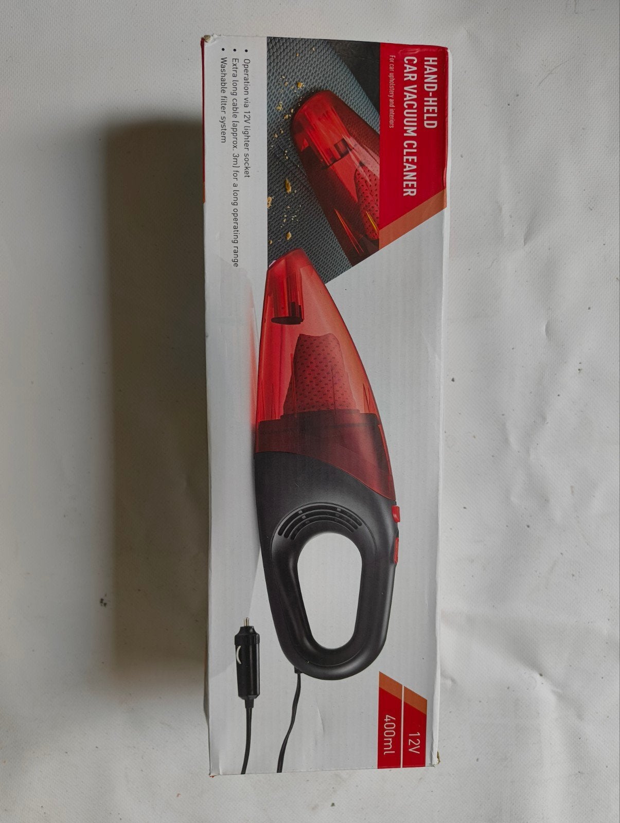 Handstofzuiger voor camper of auto - 12V, 400ml, Ophalen of Verzenden, Gebruikt