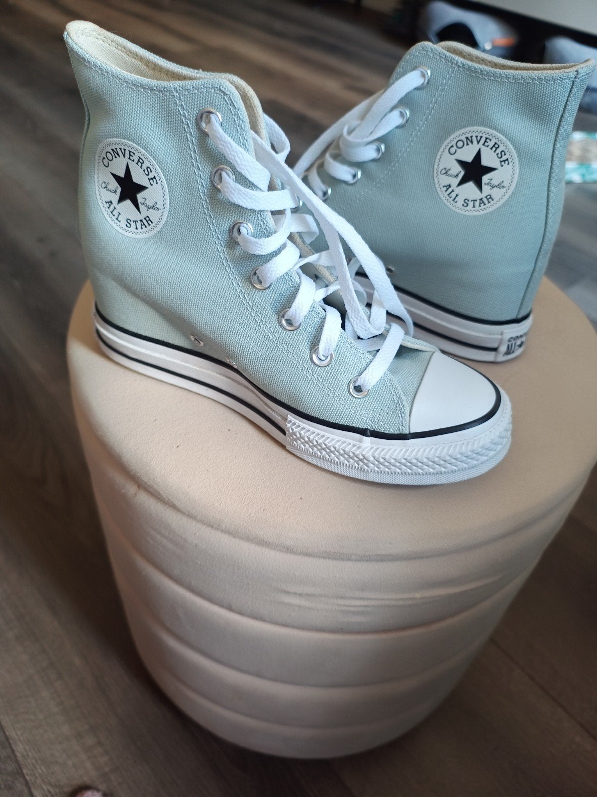 Converse All Star sleehak sneakers maat 38 - mintgroen, Converse, Ophalen of Verzenden, Groen, Sneakers of Gympen