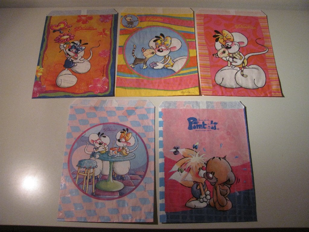 5x Diddl inpak / cadeau zakje ( advertentie 2 ), Verzamelen, Ophalen of Verzenden, Zo goed als nieuw, Tas, Koffer of Zak