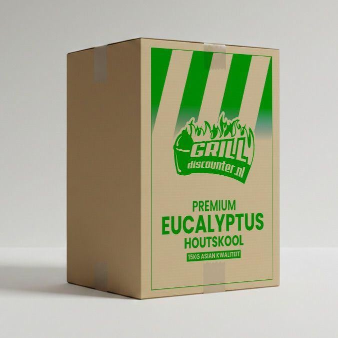 Grill Discounter Asian Eucalyptus Houtskool 15KG, Ophalen of Verzenden, Nieuw