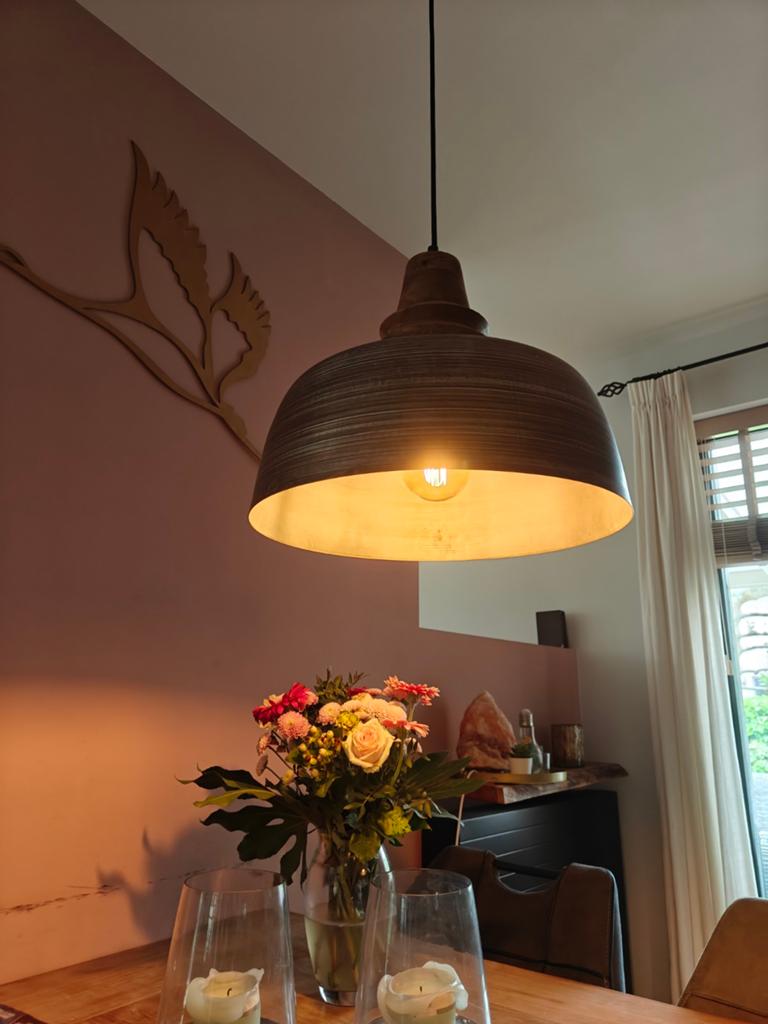 Set van 2 hanglampen voor eettafel - industrieel/landelijk, Ophalen, Zo goed als nieuw, Minder dan 50 cm