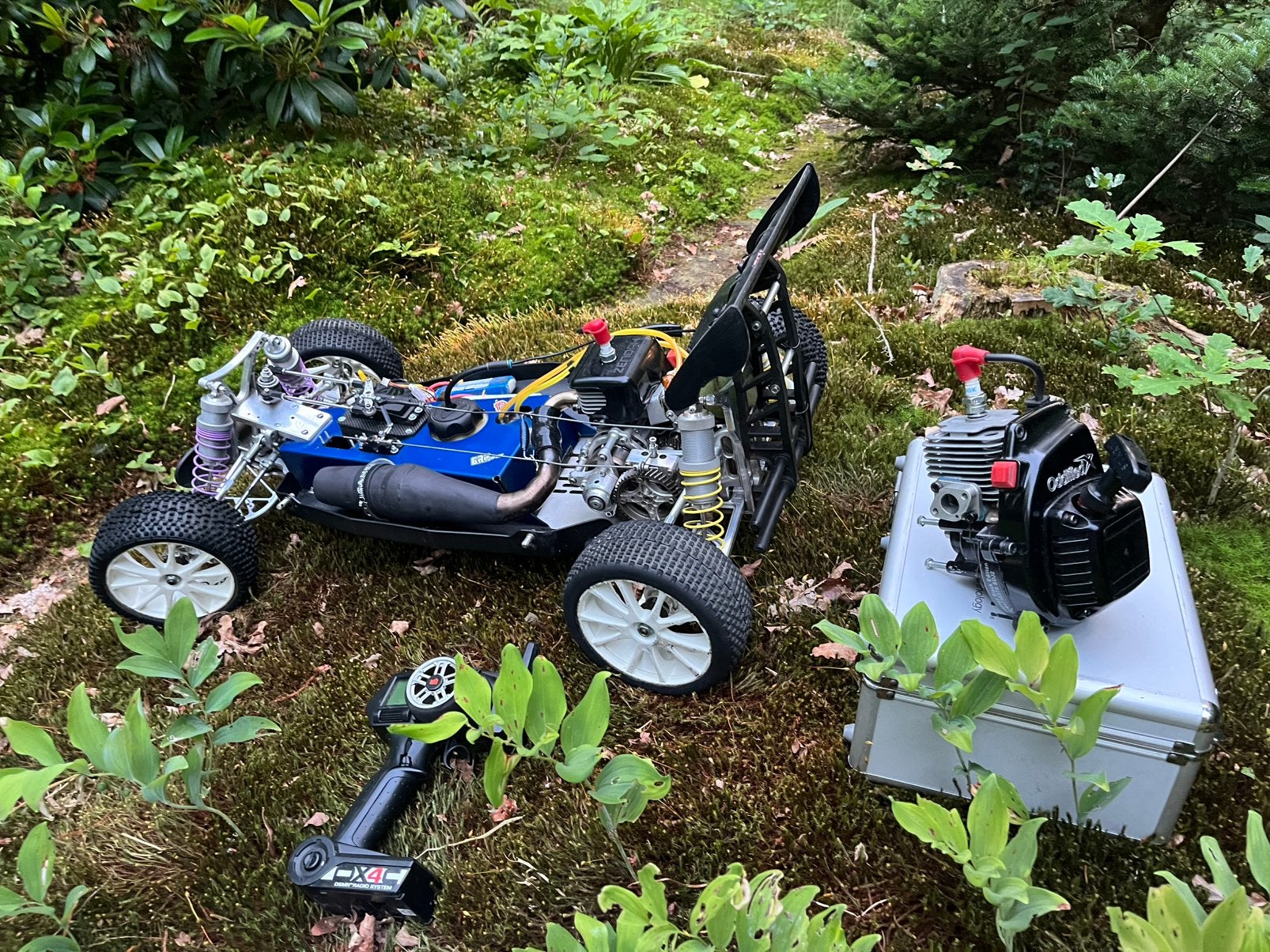 Elcon Trax 2WD zgan met 26cc G4Z Samba uitlaat en Savox, Gebruikt, Auto, Groter dan 1:32, Ophalen