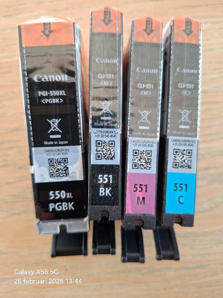 canon inktcartridges 550 en 551, Computers en Software, Printerbenodigdheden, Nieuw, Cartridge, Ophalen