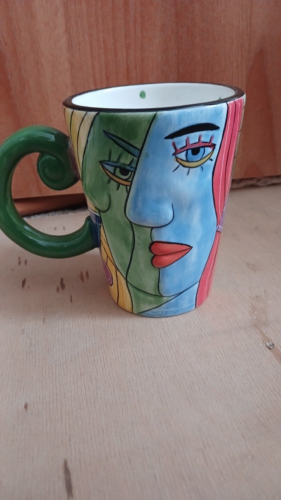 Muzeum Keramiek Mok – Picasso / Kubistische Stijl (Handgesch, Ophalen of Verzenden, Keramiek, Overige stijlen, Kop(pen) en/of Schotel(s)