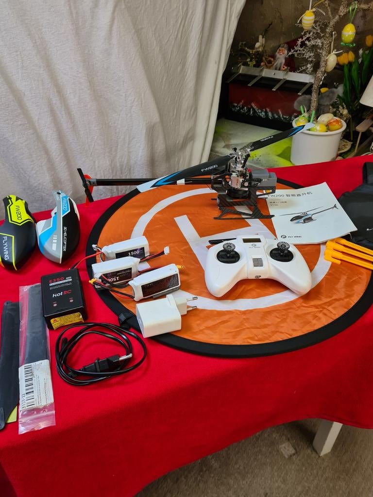 Flywing FW200 RC Helikopter RTF met extra's, Elektro, RTF (Ready to Fly), Helikopter, Ophalen of Verzenden