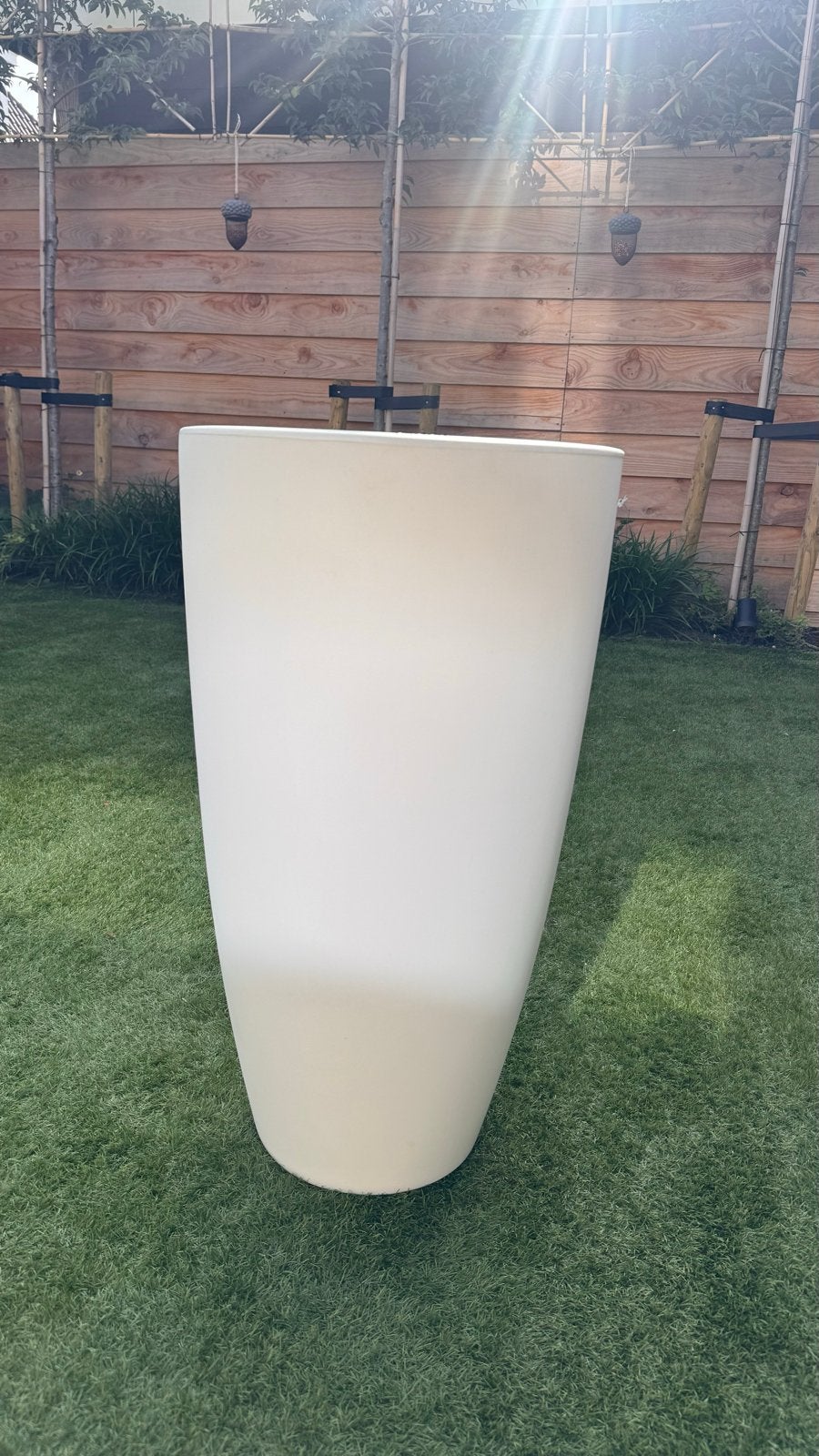 Elho Pure Soft High Bloempot - Wit - H70cm D39cm, Ophalen, Kunststof, Minder dan 60 cm, Rond