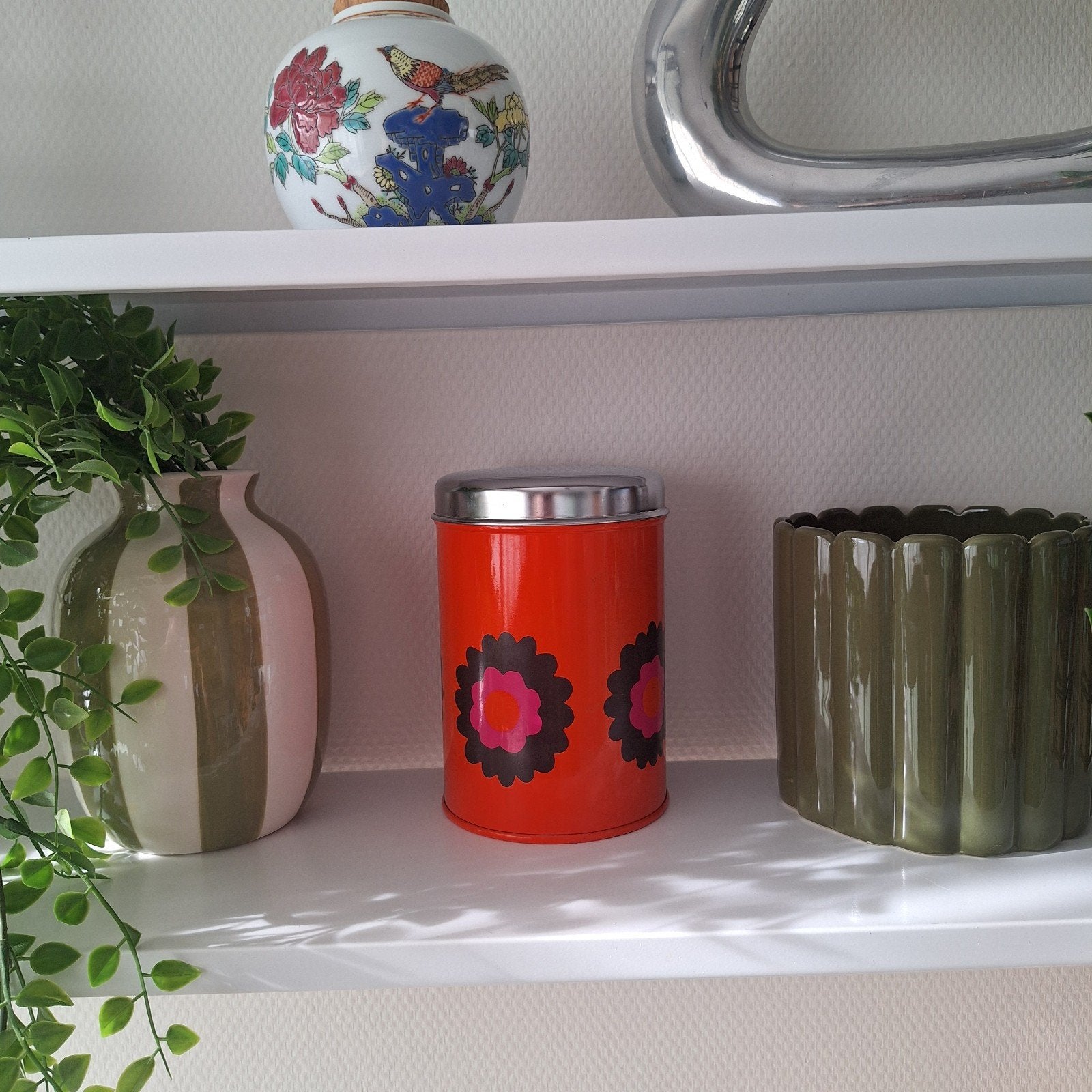 Vintage oranje Brabantia Patrice blik 16 cm., Ophalen of Verzenden, Zo goed als nieuw, Overige merken