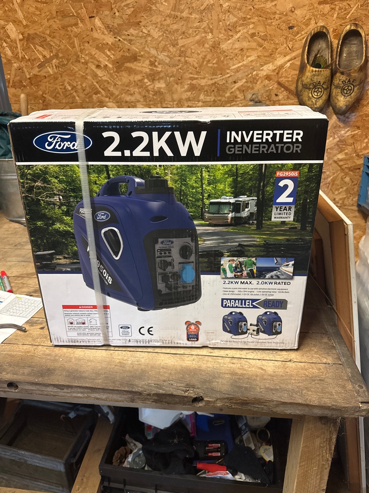 Nieuwe Ford 2.2KW Inverter Generator - FG2950iS, Doe-het-zelf en Verbouw, Ophalen of Verzenden, Nieuw, Minder dan 5 kVA, Benzine