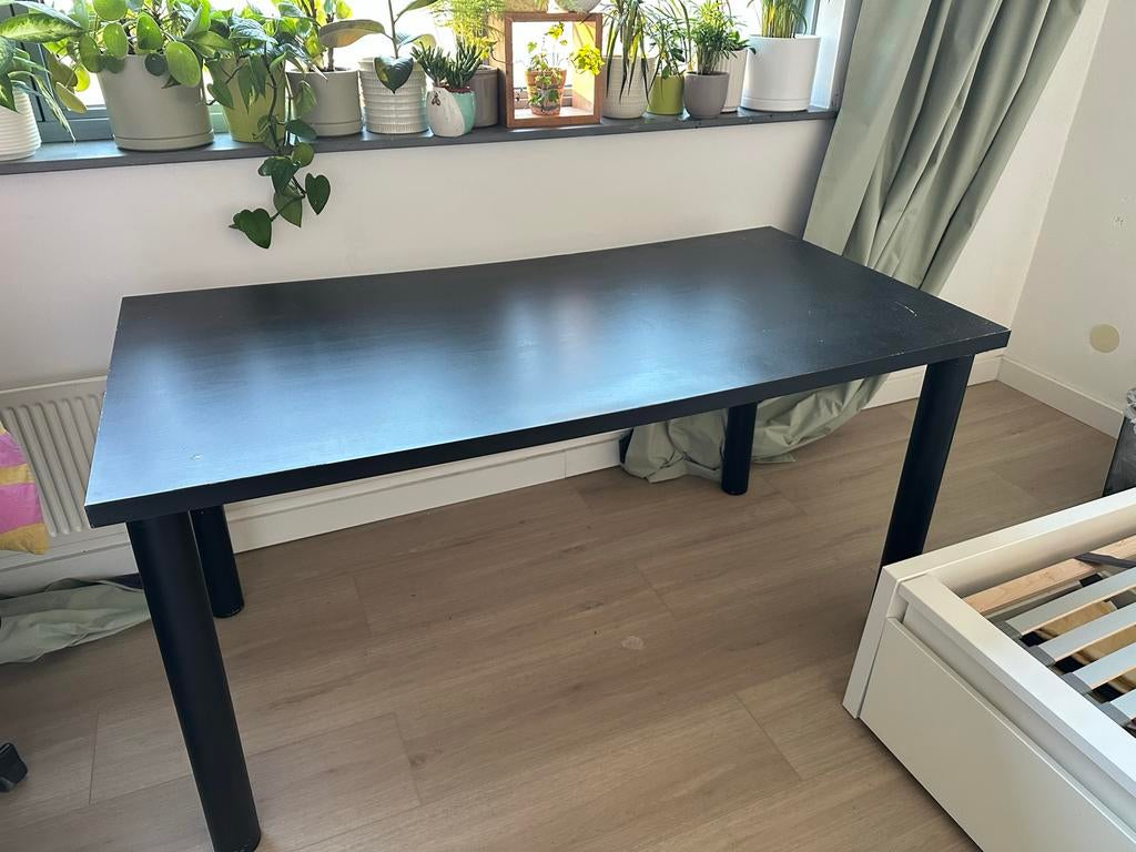 IKEA Bureau Zwart 150x75 cm - Ideaal voor Thuiswerkplek, Ophalen of Verzenden, Zo goed als nieuw