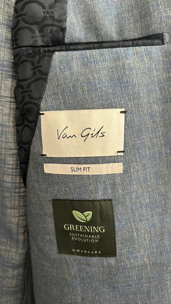 Van Gils pak grijsblauw 2025, Kostuum of Pak, Blauw, Maat 46/48 (XL) of groter, Ophalen of Verzenden