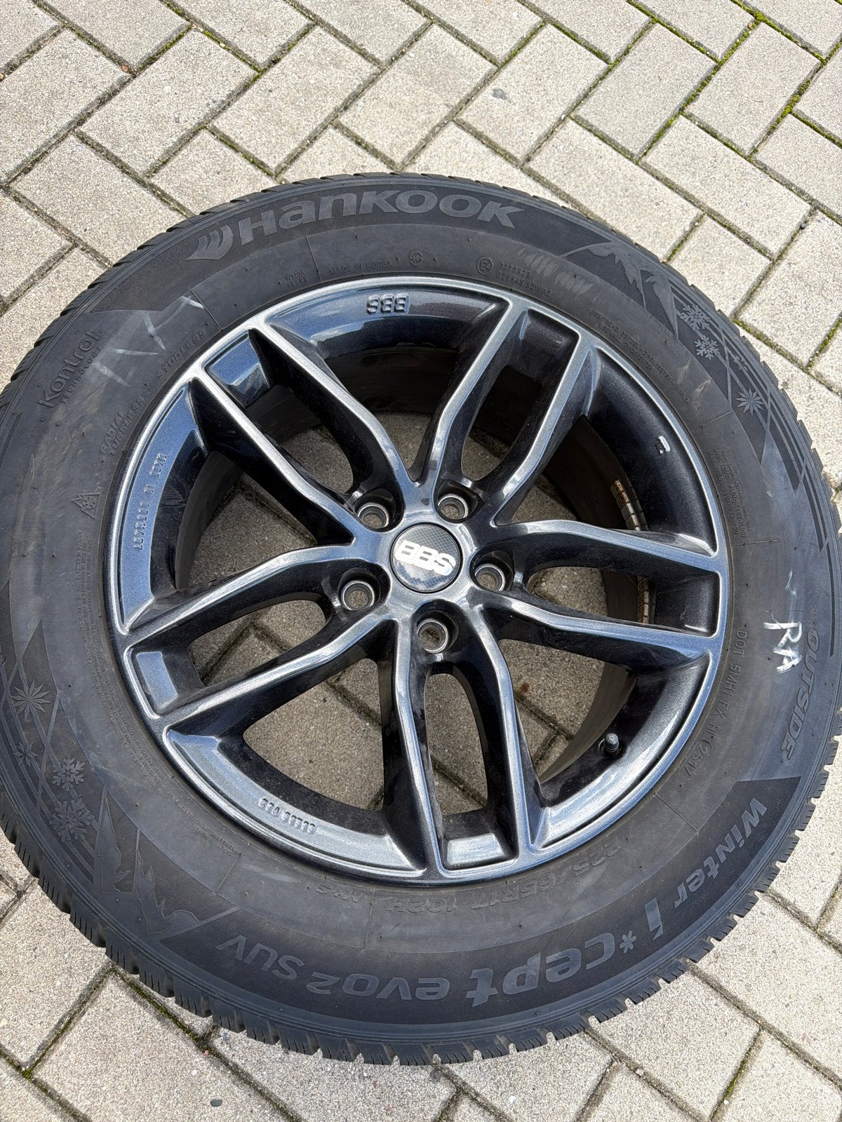 BBS velgen met Hankook Winter I*cept evo2 SUV winterbanden, Ophalen, Gebruikt, Banden en Velgen, 17 inch