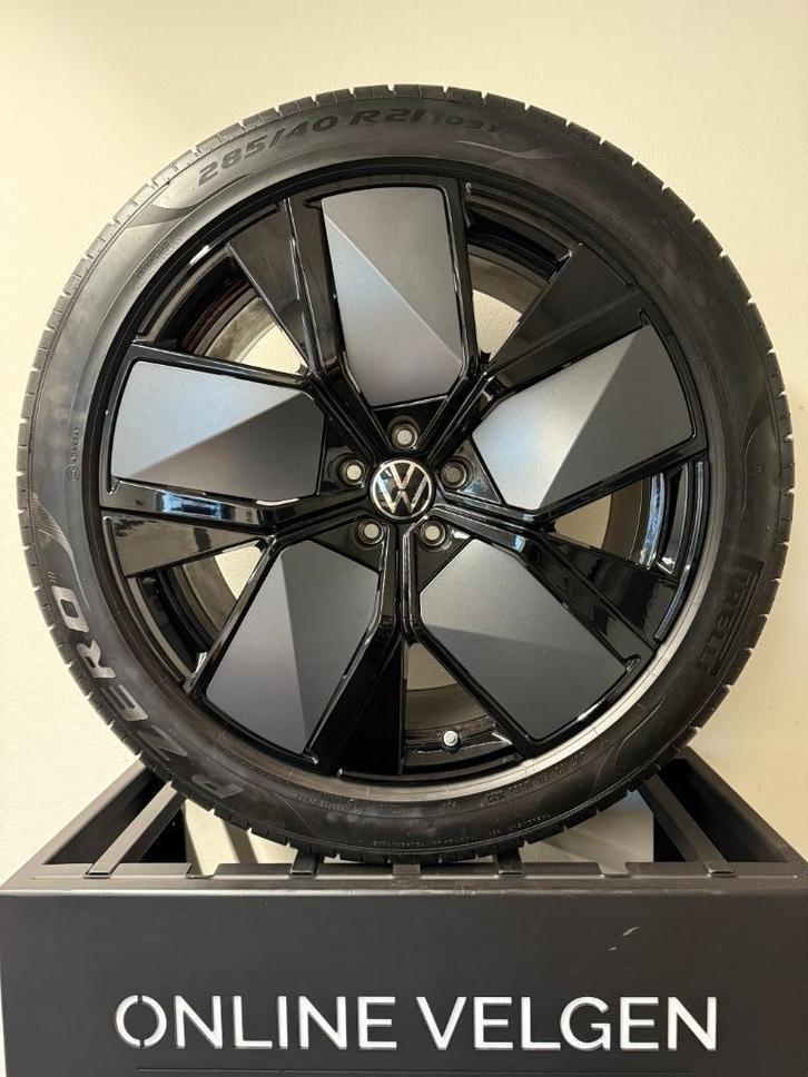 Zomer Set 21 inch Originele Volkswagen Touareq velgen + band, Auto-onderdelen, Banden en Velgen, Velg(en), Zomerbanden, 21 inch