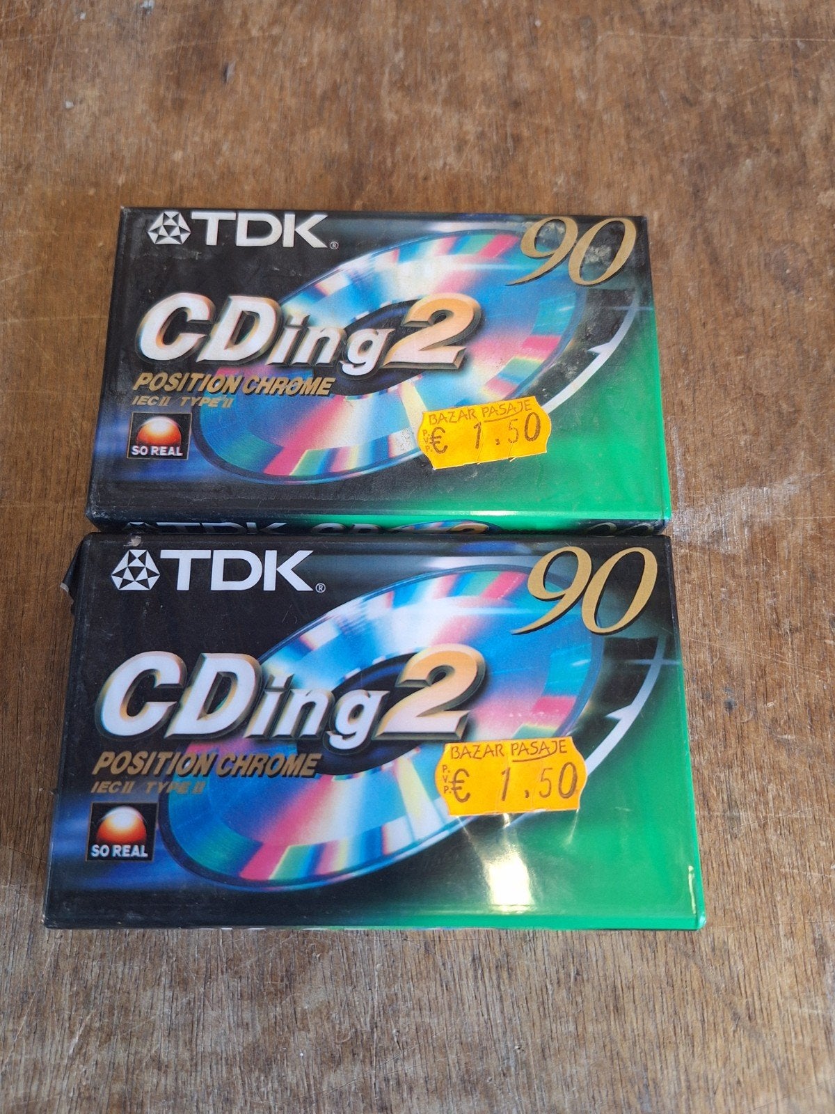 2x TDK CDing2 90 Position Chrome Cassettebandjes, Ophalen of Verzenden