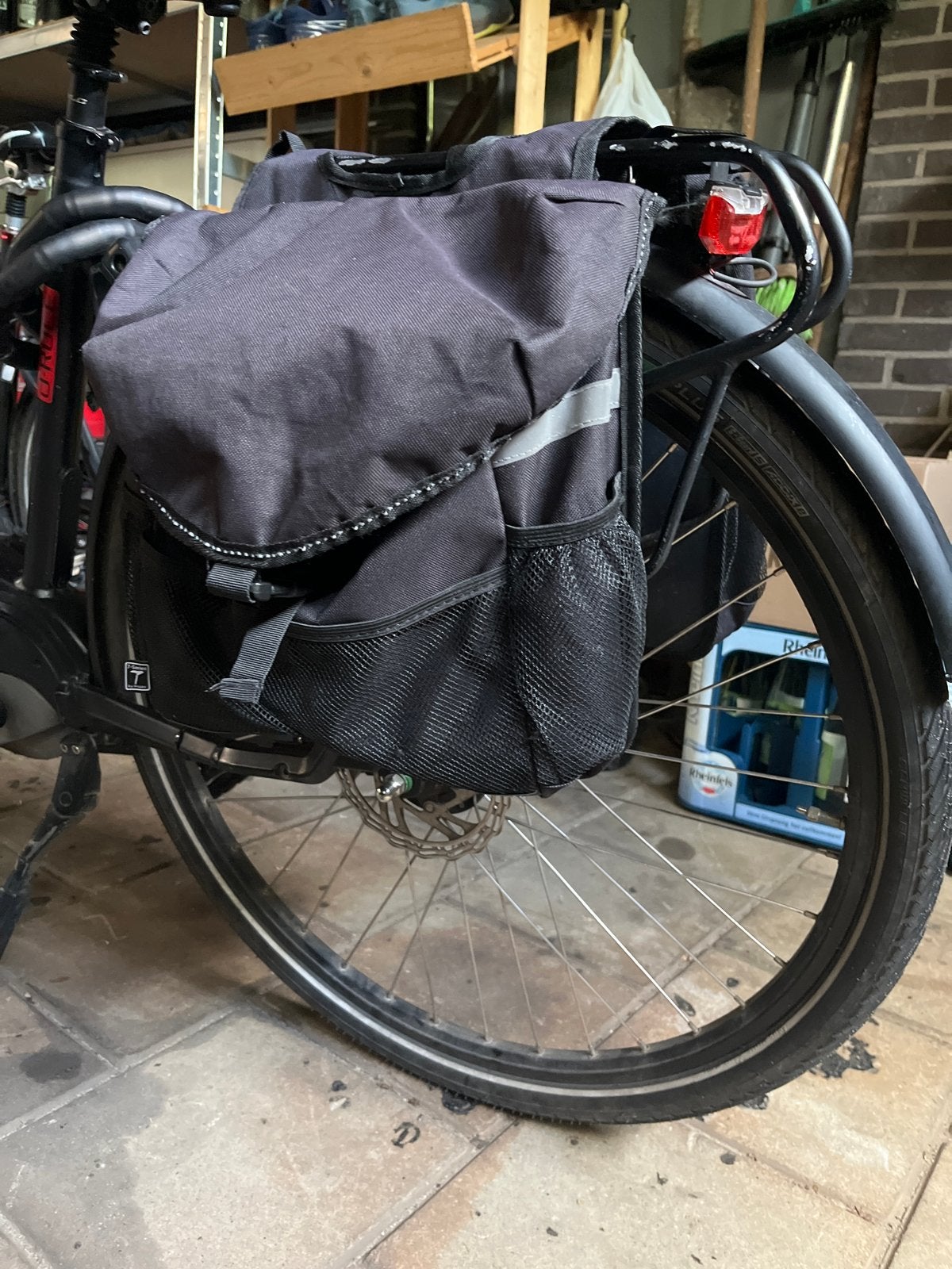 Zwarte Fietstassen met Reflectoren - Prima Staat, Ophalen of Verzenden, Zo goed als nieuw