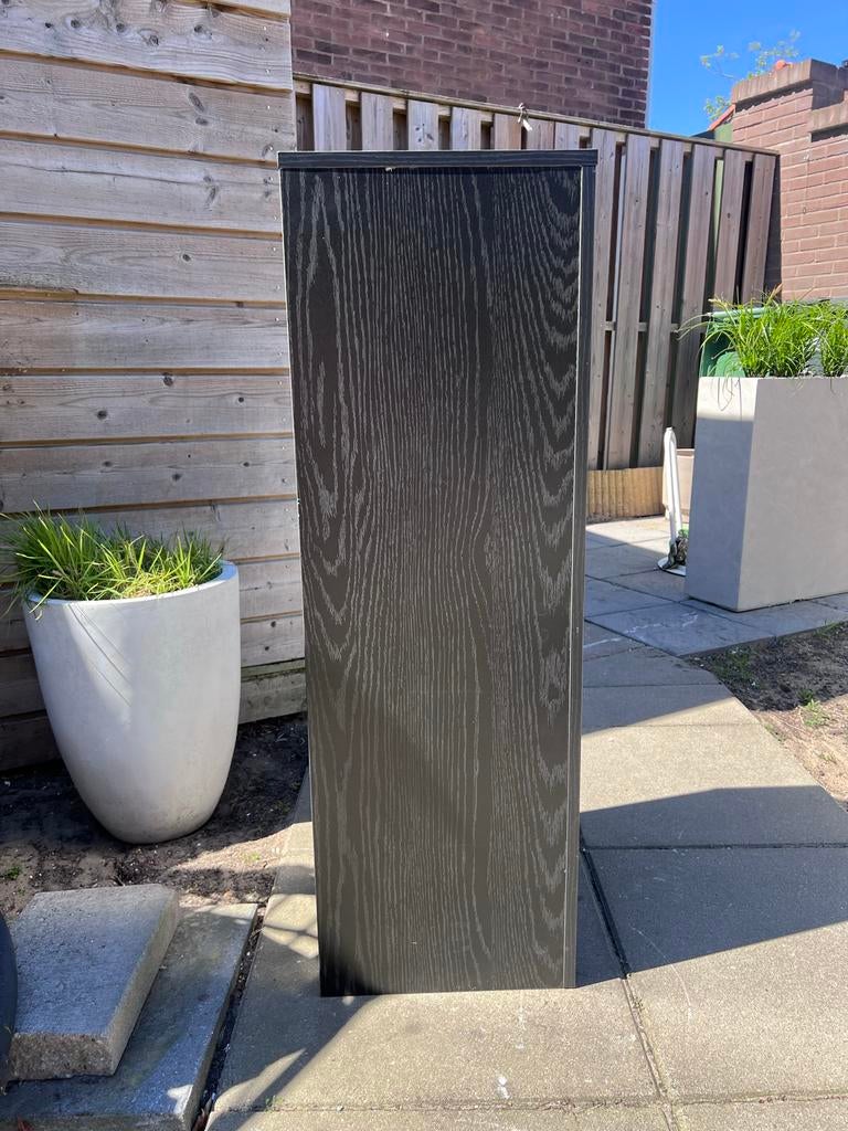 Zwarte houten plantenbak/zuil, Ophalen of Verzenden, Zo goed als nieuw