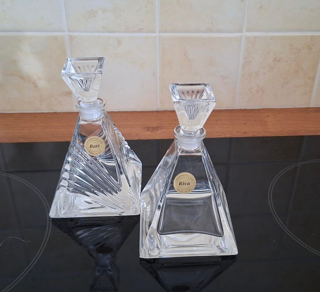 Karaffen set - Bari & Riva, loodkristal, Antiek en Kunst, Antiek | Glas en Kristal, Ophalen of Verzenden