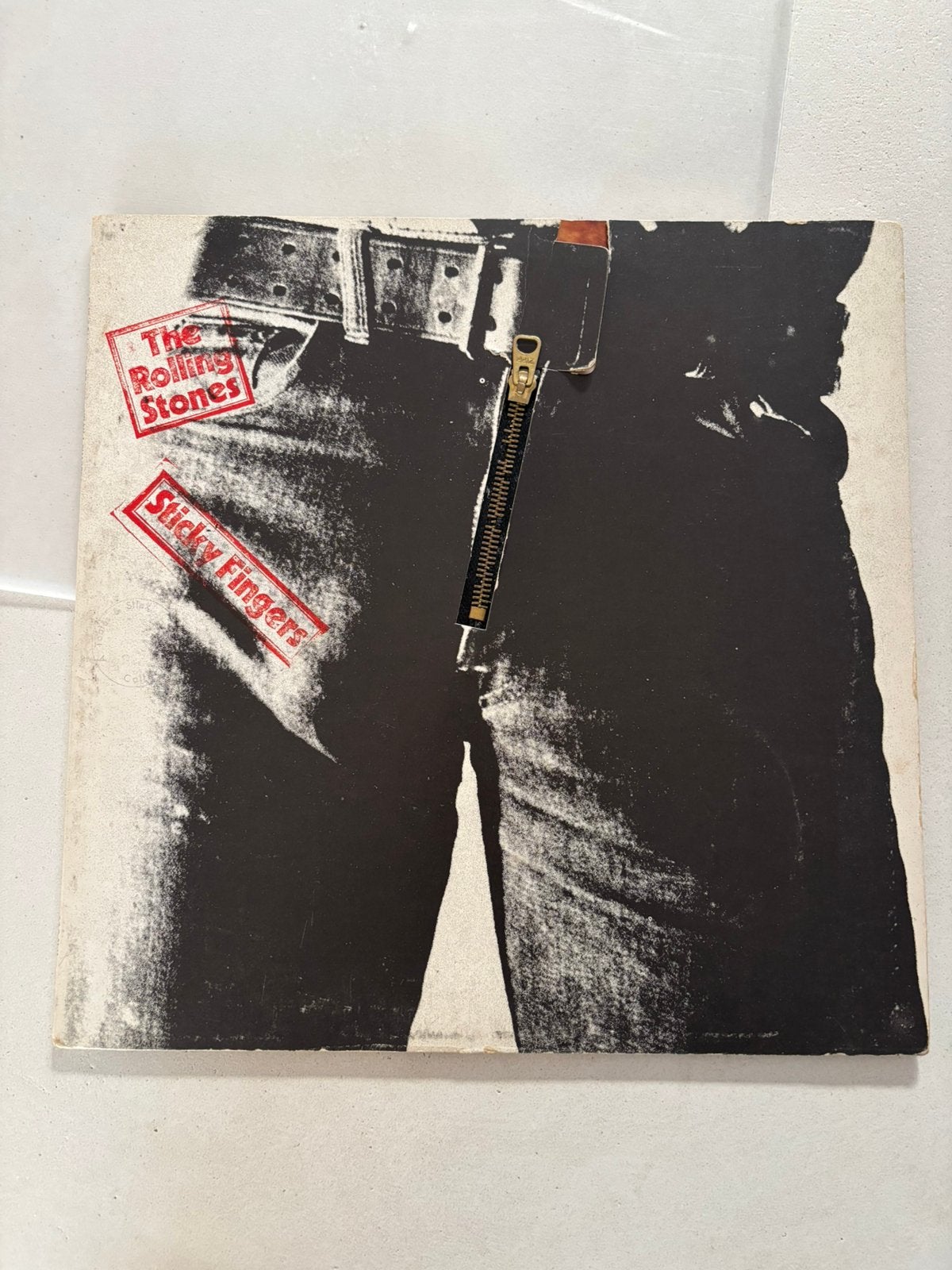 Lp 1971 rolling stones - stickey fingers zipper germany nm!, Ophalen of Verzenden, Zo goed als nieuw, 12 inch, Poprock