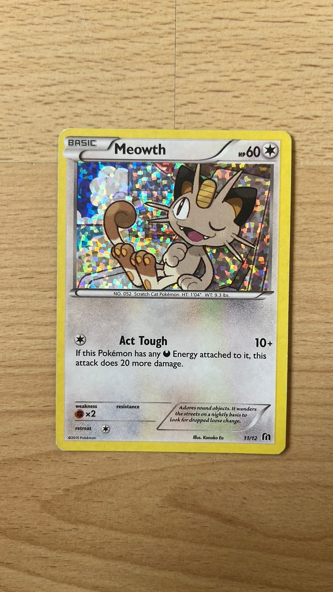 Meowth 11/12 McDonald’s Collection 2016, Ophalen of Verzenden, Gebruikt, Losse kaart, Foil