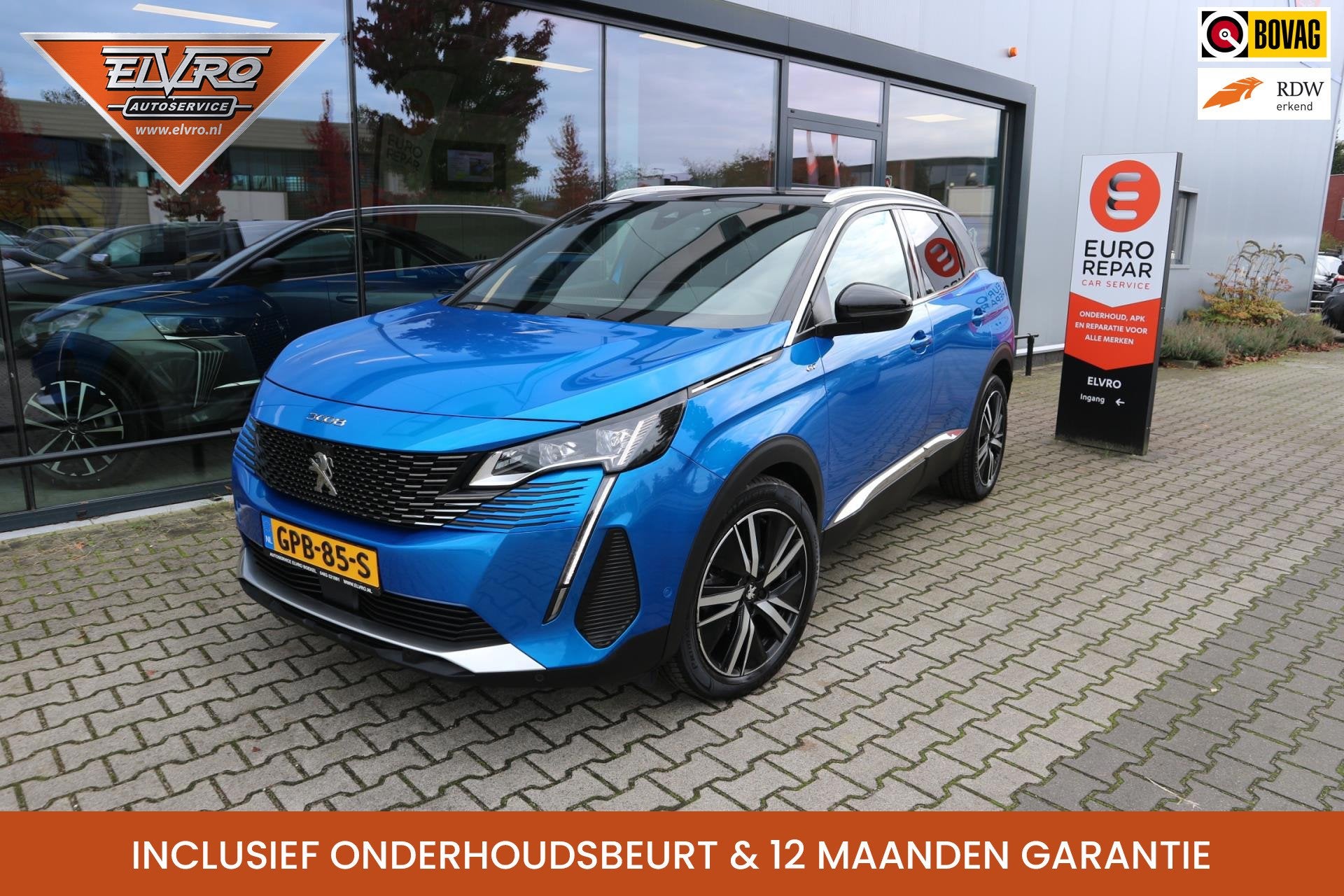 Peugeot 3008 1.2 PureTech GT AUTOMAAT ALCANTARA PANORAMADAK, Auto's, Peugeot, 12 maanden, Gebruikt, Blauw, Bedrijf